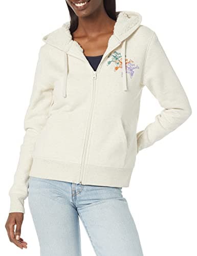 Image of Amazon Essentials Disney | Marvel | Star Wars | Princess Women's Fleece Sherpa-Lined Full-Zip Hoodies, Dancing Minnie, XS
