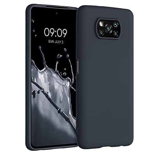 Image of kwmobile Case for Xiaomi Poco X3 NFC/Poco X3 Pro Case - Soft Cover - Shockproof TPU Material - Wireless Charging - Blueberry