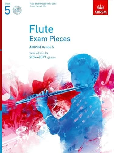 Image of Flute Exam Pieces 2014-2017, Grade 5 Score, Part & 2 CDs: Selected from the 2014-2017 Syllabus (ABRSM Exam Pieces)