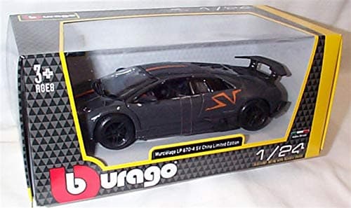 Image of Bburago Burago Metallic Grey (Lamborghini) Murcielago LP 670-4 SV Car 1:24 Scale Diecast Model