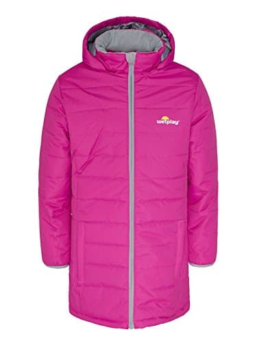 Image of Wetplay Girls Padded Waterproof Jacket Coat Puffa Insulated Childs Childrens Kids (Pink, 11-12 Years)