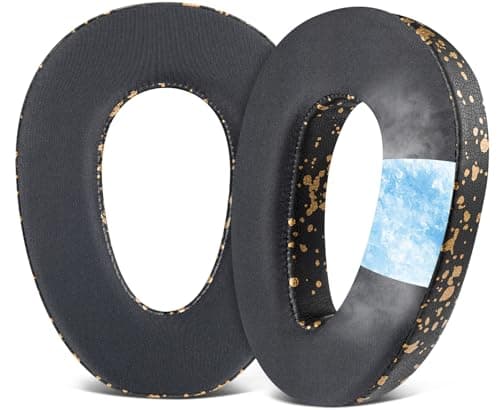 Image of SOULWIT Cooling Gel Professional Earpads Replacement for Sennheiser PXC480, PXC550, PXC 550-II, MB660 UC, MB 660 MC, Ear Pads Cushions for EPOS Adapt 660, with Noise Isolation Memory Foam - Black Gold