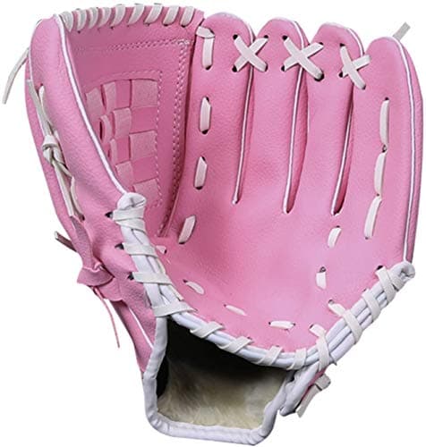 Image of ZYYRSS Baseball Glove for Kids/Youth/Adult, Softball Gloves,Sports Batting Gloves PU Leather Left Hand Glove, Right Hand Throw (Pink, 11.5 inch)