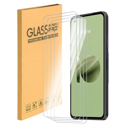 Image of 4-Pack Tempered Glass Screen Protector Compatible with Asus ZenFone 10, 9H Hardness, Ultra Clear, Anti-Scratch, Easy Installation, Case Friendly, Touch Sensitive