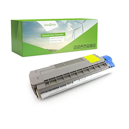 Image of Green2Print Toner yellow 6000 pages replaces OKI 44315305 Toner cartridge for OKI C610DM, C610