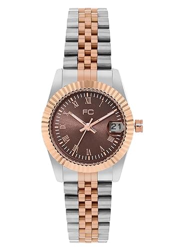 Image of French Connection Analog Women's Watch, Rose - Silver, Modern