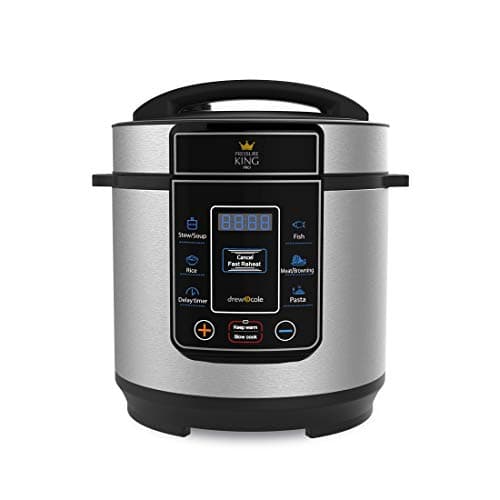 Image of Drew & Cole Pressure King Pro Electric Pressure Cooker 3L - 700W - Chrome - 8-in-1 Multi Cooker with Digital Display - Non Stick Pot - Rice Cooker, Slow Cooker & Soup Maker All in One