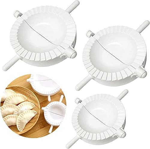 Image of Ravioli Dumpling Maker Set - 3 Pcs Manual Chinese Dumpling Pie Ravioli Maker Mold Cutter - Gyoza Empanada Mould Pastry Dough Press Tool for Home Kitchen