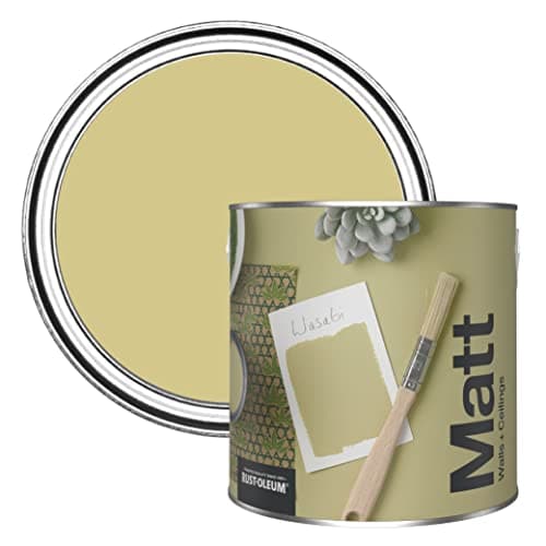 Image of Rust-Oleum Colours Matt Emulsion Wall and Ceiling Paint - Wasabi 2.5L