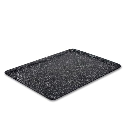 Image of Scoville NEVERSTICK 38cm Baking Tray, Large Non Stick Oven Tray, 38cm x 27cm, Rectangular Baking Sheet, Easy to Clean, Oven Safe to 260°C, Dishwasher Safe, PFOA Free, Toughened Aluminium, Black