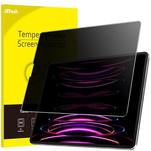 Image of JETech Privacy Screen Protector for iPad Pro 12.9-Inch (6th/5th/4th/3rd Generation, 2022/2021/2020/2018), Anti-Spy Tempered Glass Film, 1 Pack