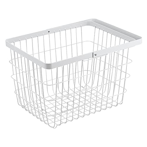Image of YAMAZAKI home Laundry Basket, White, Medium