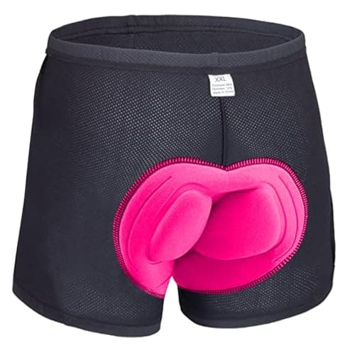 Image of HIDARLING Cycling Shorts for Women 3D Padded Cycling Underwear Shorts Breathable and Anti-Slip Pink (UK, Alpha, L, Regular, Regular, Pink)