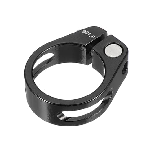 Image of PATIKIL 31.8mm Quick Release Seat Post Clamp, Aluminum Alloy Tube Clip for Mountain, Road, Track and Folding Bike - Black