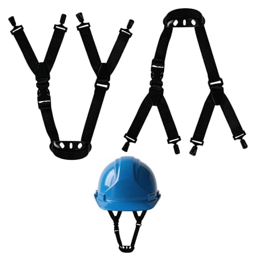 Image of 2Pcs Hard Hat Chin Strap,Adjustable Safety Helmet Strap,Black Chin Strap for Hard Hat,Helmet Strap Compatible with Most Hard Hats
