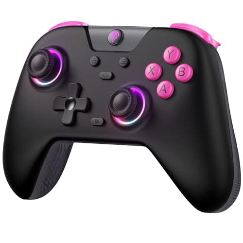 Image of EasySMX X05 Wireless PC Controller with Hall Triggers Joysticks, Bluetooth Game Gamepad Controller with RGB Lights, No Drift Deadzone Gaming Controller for PC Android iphone Switch Steam