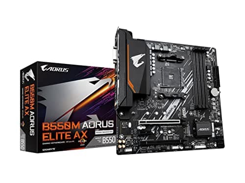 Image of Gigabyte B550M AORUS Elite AX (AM4/ AMD/ B550/ Micro ATX/Single M.2/ SATA 6Gb/s/USB 3.2 Gen 1/ Realtek GbE LAN/PCIe 4.0/ Motherboard)