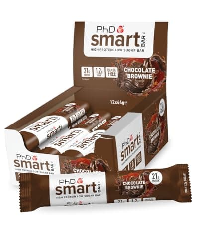 Image of PhD Nutrition Smart Protein Bar Low Calorie, Nutritional Protein Bars/Protein Snacks, High Protein Low Sugar, Chocolate Brownie Flavour, 20g of Protein, 64g Bar (12 Pack)