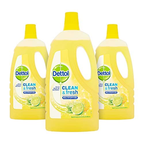 Image of Dettol and Fresh Multi Purpose Cleaner Lemon and Lime - 1 Litre - Pack of 3