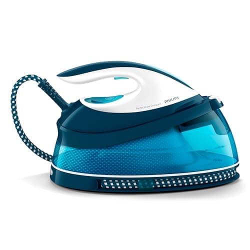 Image of Philips PerfectCare Compact Steam Generator Iron, 1.5L Water Tank, Energy Saving, ECO Mode, No Burns with OptimalTEMP Technology, SteamGlide Soleplate (GC7840/26)