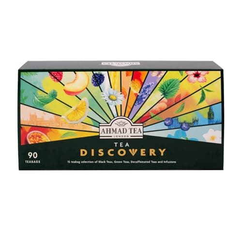 Image of Ahmad Tea Gifts | Tea Discovery Selection Pack | Black teas, Green teas, Fruit teas, Infusions | Perfect tea gift | 90 Teabag Sachets | 15 Flavours