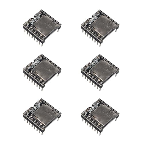 Image of Jopto 6PCS DFPlayer Mini MP3 Player Module Audio Voice Decode Board Shield Supporting TF Card U-Disk IO Serial Port AD 24-bit DAC Output Directly Connect to Speaker Compatible with Arduino