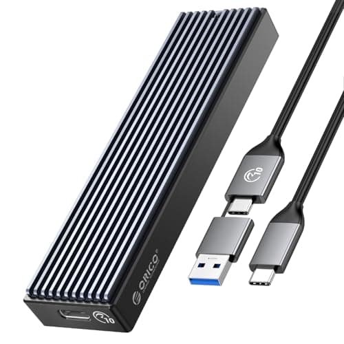 Image of ORICO M.2 NVMe SSD Enclosure, USB 3.1 Gen 2 (10 Gbps) PCIe External Adapter NVMe Case for 2230/2242/2260/2280 M.2 SSD up to 8TB, UASP Supported - M2PV