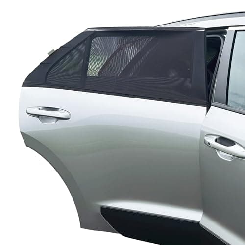 Image of Dreambaby Car Window Shade for Baby, 2 Pack Mesh Window Sock, Protects from Sun Glare & Heat, Quality Strech Material to Fit Car Windows, Black