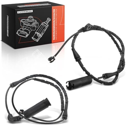 Image of Frankberg 2x Brake Pad Wear Sensor Brake Pad Wear Indicator Front and Rear Axle Compatible with X5 E53 3.0d 3.0i 4.4i 2000-2006 Replace# 34351165580