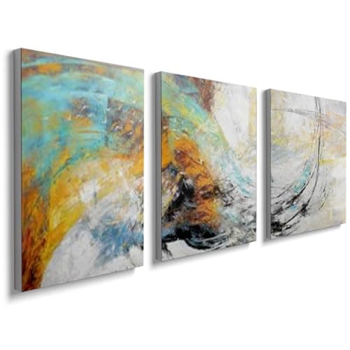 Image of prinfantasy Wall Art Poster 3 Pieces Canvas Pictures for Living Room Home Decor Framed Prints Painting Modern Abstract Artwork H0410