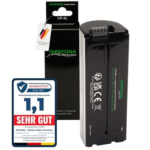 Image of PATONA Selphy Battery NB-CP1L NB-2CPLI NB-CP2L NB-CP2LH NB-2CPL CS-CP2 (2000 mAh) Compatible with Canon Selphy Series e.g.