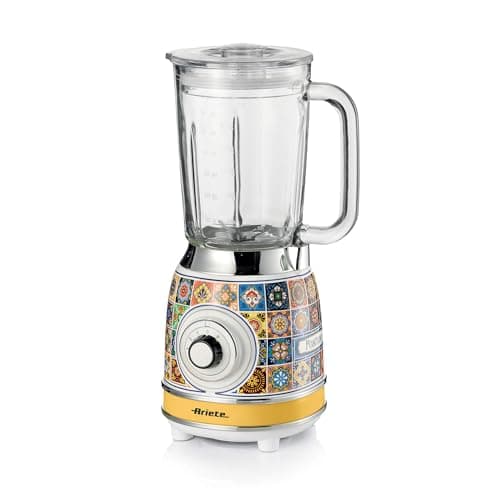 Image of Ariete 583 Positano Blender with 1.5 Litre Glass Cup, 4 Stainless Steel Blades, 4 Speeds + Pulse, 1000 Watts
