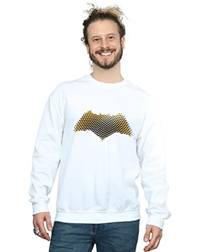 Image of DC Comics Men's Justice League Movie Batman Logo Textured Sweatshirt XXX-Large White