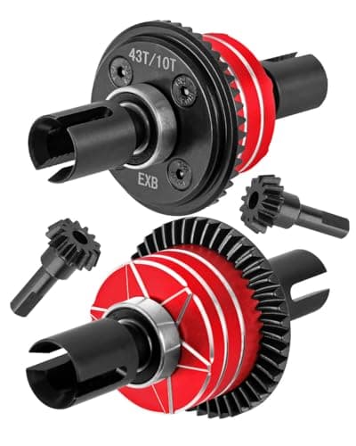 Image of RCYouHott RC 43T/10T Front&Rear Diff Gear Differential Upgrades Part for 1/8 Kraton,Outcast,Notorious,Talion 6s BLX/EXB,1/7 Big Rock,Fireteam,Mojave 6s BLX,Red