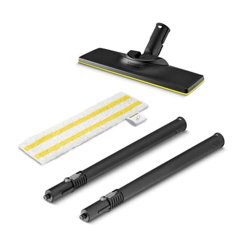 Image of Kärcher Floor Nozzle Set EasyFix for SC 1 Includes 1 EasyFix Floor Nozzle, 1 Universal Microfibre Floor Cloth, 2 Extension Tubes (0.5 m), and Original Accessories for Kärcher SC 1 steam Cleaners