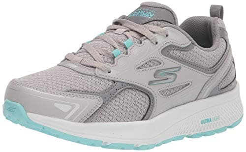 Image of Skechers - Womens GOrun Consistent Shoes, Size: 8 W US, Color: Gray/Turquoise