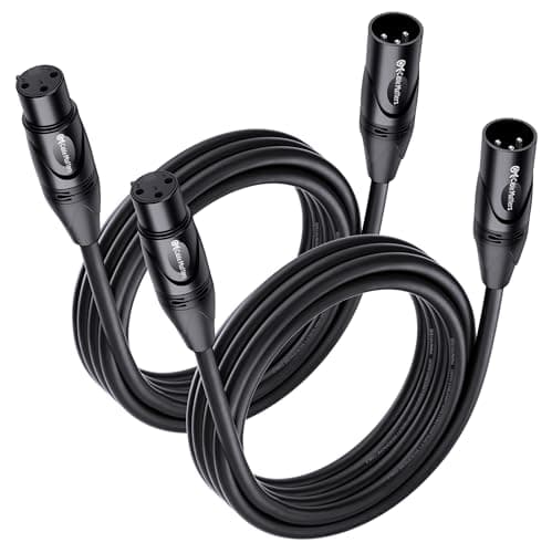 Image of Cable Matters 2-Pack Premium XLR to XLR Microphone Cable 3m, Male to Female Microphone Cable, Oxygen-Free Copper (OFC) Mic Cord