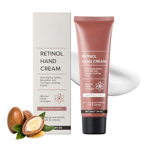Image of Retinol Anti-Aging Hand Cream, Firming Hand Lotion with Shea Butter & Collagen, Relief Intense Moisture Hand Cream for Aging & Dry Cracked Hands, Care & Protects Skin, Nails & Cuticles