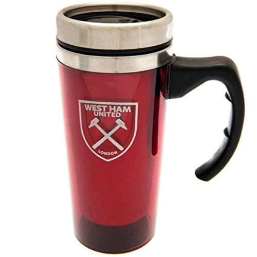 Image of West Ham United F.C. West Ham United FC Football Team Aluminium Travel Journey Mugs with Handle, One Size, Claret
