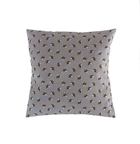 Image of Grey Bumble Bee Cushion 16" With Inner Pad