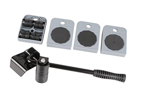 Image of Hilka Tools 77255505 Appliance Rollers, Black/Silver, Set of 5 Pieces