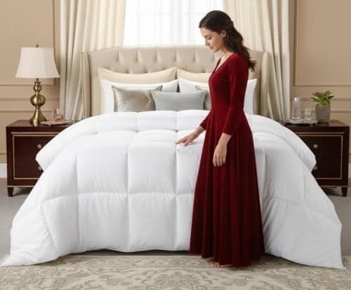 Image of Casabella King Size Duvet 13.5 Tog - Premium Quality King Duvet for Year-Round Comfort - Soft Touch Cover, Hypoallergenic, Machine Washable - (230cm x 220cm)