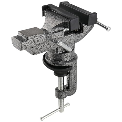 Image of DAKFOOK 80mm Table Vice - 360° Swivel Base Heavy Duty Vice, Cast Iron
