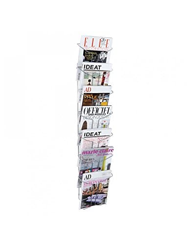 Image of Alba DDFIL7M A4 Wall Mounted 7 Tier Literature Holder - Chrome