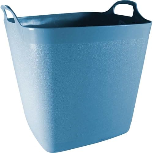 Image of Town & Country Square Flexi-Tub Bucket Garden/Home Storage 40L Hardwearing Plastic(Green) (Blue)