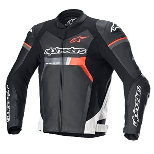 Image of Alpinestars GP Force Motorcycle Leather Jacket, black/red/white, 54