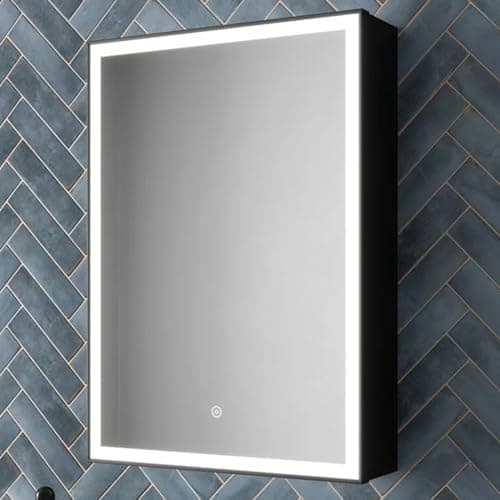 Image of Artis® 500 x 700mm Bathroom Mirror Cabinet LED Lights Wall Mounted Shaver Demister Illuminated Mirrors for Bathrooms, Mains Powered, Touch Sensor