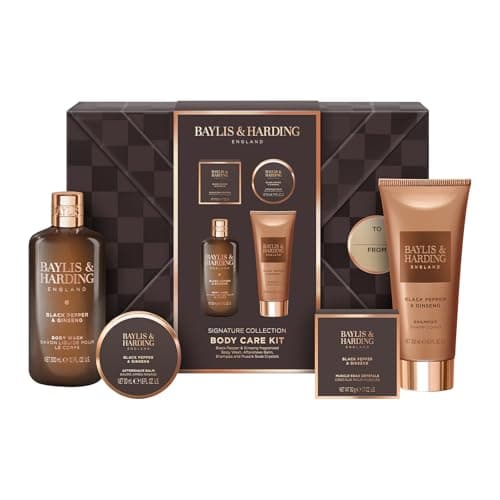 Image of Baylis & Harding Black Pepper & Ginseng Men's Body Care Kit Gift Set (Pack of 1) - Vegan Friendly
