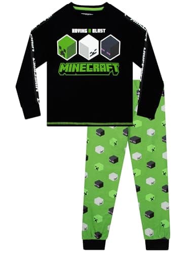 Image of Minecraft Pyjamas | Boys’ Pyjama Sets | Gaming PJs For Boys | Gamer Pyjamas | Black 5-6 Years
