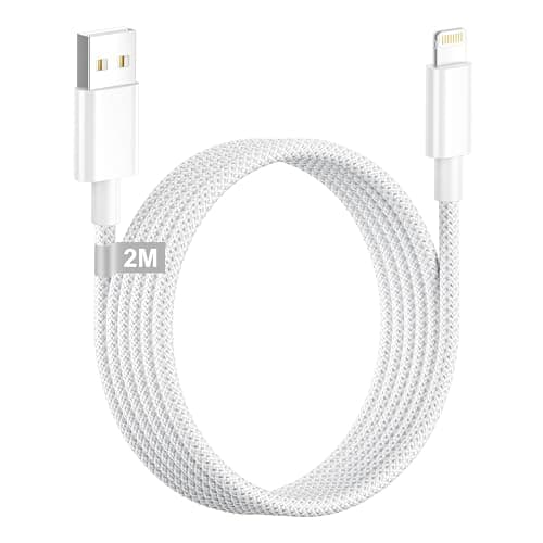 Image of iPhone Charger Cable [Apple MFi Certified], Lightning Cable 2M Long iPhone Cable Fast Charging USB to Lightning Cable iPhone Fast Charger Cable Lead Wire for iPhone 14/13/12/11 Pro Max/XS/XR/8/SE/iPad
